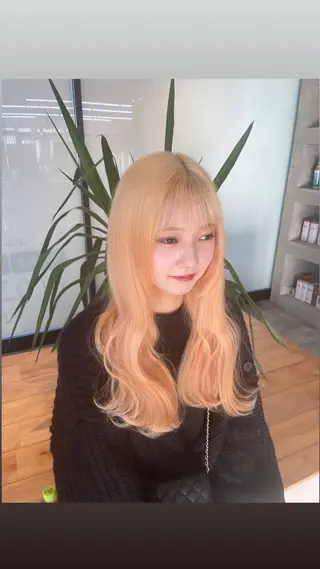 セミロング ブリーチカラー特化 ✨️永井諒のヘアスタイル