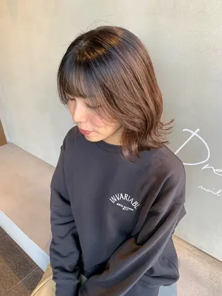 ミディアム カラー ブリーチ/アレンジ 天満/chihiroのヘアスタイル