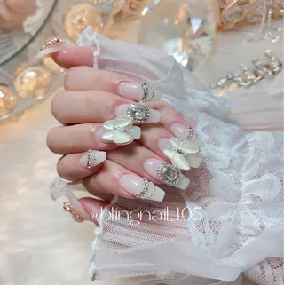 ネイル 23時まで❤︎韓国、 ワンホンネイルのネイルデザイン