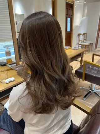 セミロング カラー 🥀韓国ヘア🥀 宮津真菜のヘアスタイル