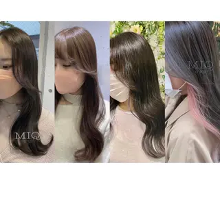 ミディアム カラー 韓・中華美女ヘア 🇰🇷×🇨🇳のヘアスタイル