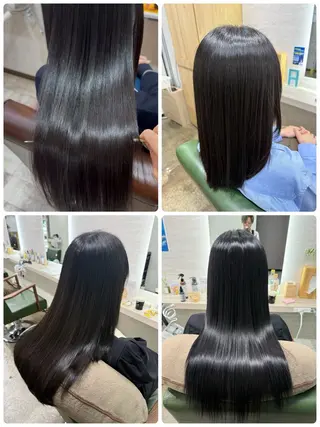 ロング カラー 🕊髪質改善縮毛矯正 /艶髪/関内🕊あべのヘアスタイル