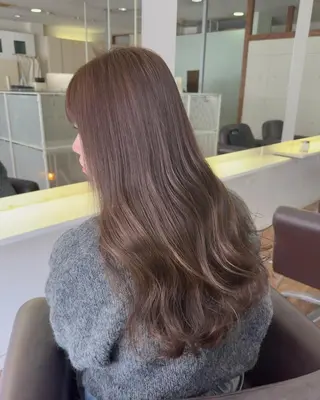 セミロング カラー 大宮ハイトーン 原田光のヘアスタイル