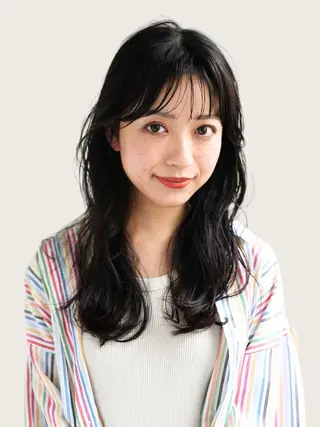 セミロング ボブ/ぱつっとボブ/ 谷口 海星のヘアスタイル