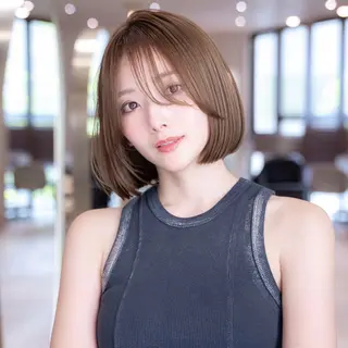 ミディアム パーマ 田中航平/渋谷ボブ/ レイヤーボブのヘアスタイル