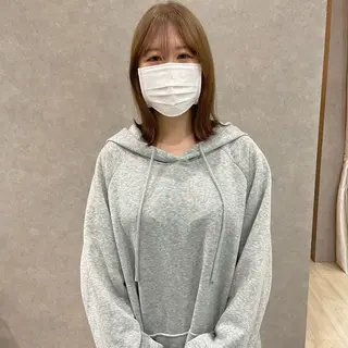 ミディアム カラー はちすか るかのヘアスタイル