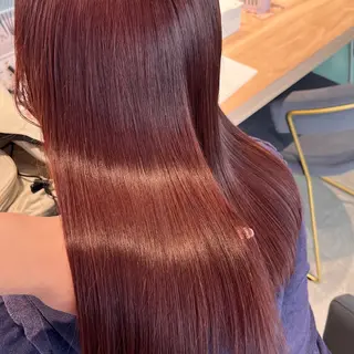 ミディアム カラー オタク美容師🛍/ 酸性ストレート/艶髪のヘアスタイル