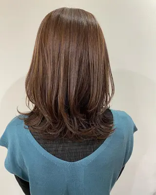 ミディアム カラー パーマ ヘアアレンジ キッズ ネイル マツエク・マツパ merc.🌿✨ いとうりかのヘアスタイル