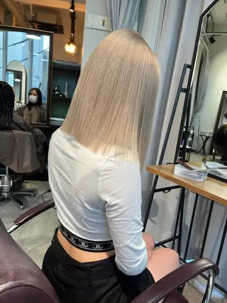 ミディアム カラー 💜ハイトーン💛 マジカルかいちゃんのヘアスタイル