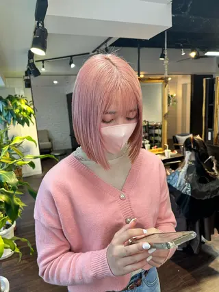 ミディアム カラー ワンホンヘア ケラチン/Kaitoのヘアスタイル