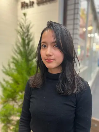 セミロング カラー 🍇おぐら めぐみ🍇のヘアスタイル