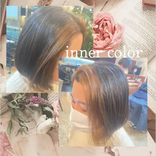 ショート カラー ヘアアレンジ eN°byyoureshair所属・🎀トップスタイリ スト湯川響🎀のヘアスタイル