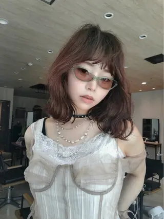 カラー レイヤー/艶カラー /yuan⟡.·のヘアスタイル