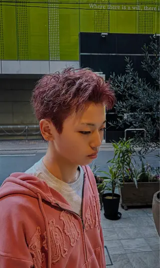 ショート カラー パーマ キッズ メンズ カラー特化/ カラー特化/池田海斗のヘアスタイル