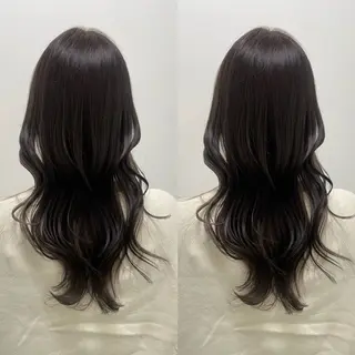 ロング カラー 韓国風骨格カット 艶カラー🩶髙林夏美のヘアスタイル