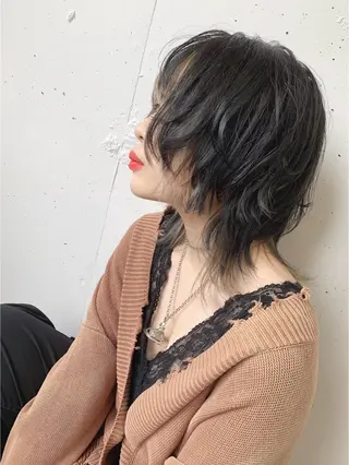 ミディアム ロングウルフ🤍渋谷 🤍Mizukiのヘアスタイル