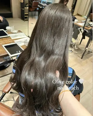 セミロング カラー 🍼顔周りカット/ レイヤー/小川華奈のヘアスタイル