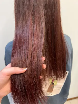 ロング カラー 岸田 莉奈のヘアスタイル