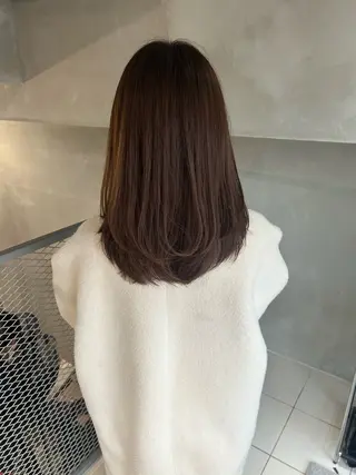 セミロング カラー 透明感カラー🫧 nanohaのヘアスタイル