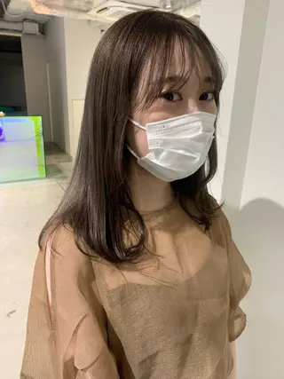 セミロング カラー ANY／SUE 千葉パーマのヘアスタイル