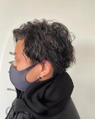 ショート パーマ メンズ Pilina所属・伊丹Pilina 山田のヘアスタイル