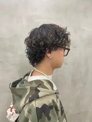 パーマ メンズ メンズカット パーマ[佐橋]のヘアスタイル