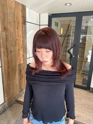 セミロング カラー 🍑 モモカ🍑のヘアスタイル