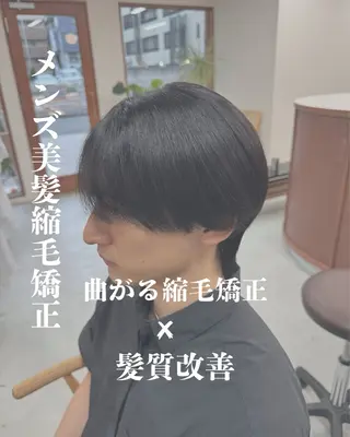 ショート パーマ メンズ 雪音/美髪縮毛矯正 /ニュアンスパーマのヘアスタイル