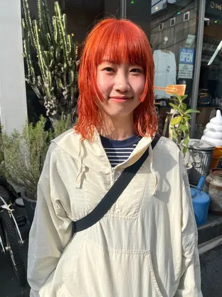 ミディアム レイヤーカット\ウル フ　chinatsuのヘアスタイル