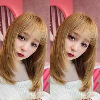 ミディアム 山崎/ボブ縮毛矯正 レイヤー髪質改善のヘアスタイル