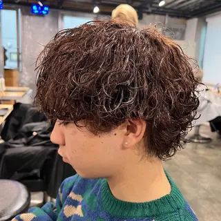 ショート カラー パーマ ヘアアレンジ メンズ キッズ 🔷横浜1のパーマ 職人🔷将太郎のヘアスタイル