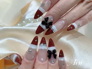 ネイル ネイルサロンAiri 長さ出し·シンプルのネイルデザイン