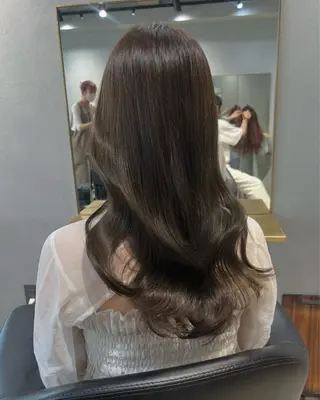 セミロング カラー akane/ベージュ /オリーブ/ブラウンのヘアスタイル