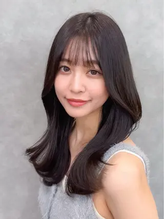 セミロング カラー 🇰🇷韓国レイヤー 錦糸町【北山謙三】のヘアスタイル