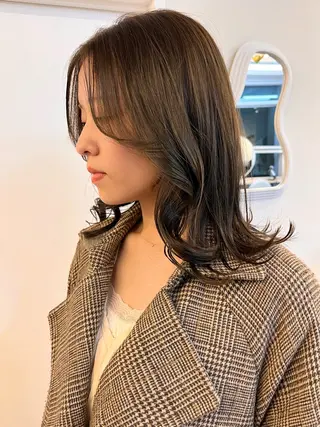 ミディアム カラー レイヤーカット/韓国 ヘア/ honokaのヘアスタイル