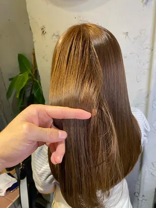 ロング ハイライト/レイヤー 木下翔太のヘアスタイル