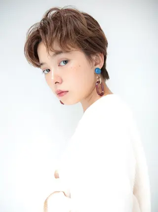 ショート カラー パーマ 山下 直人のヘアスタイル