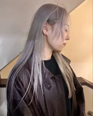 ロング カラー ヘアアレンジ 丸山渉/パーマ エフェクトブリーチのヘアスタイル