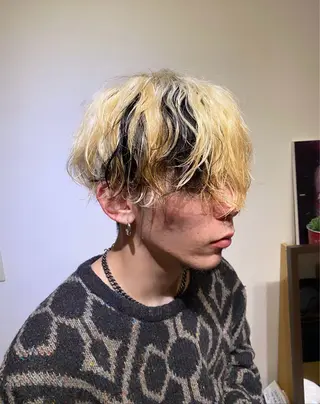 ショート カラー パーマ ヘアアレンジ メンズ キッズ HairSignature所属・ブリーチ指名神戸 No.1美容師RENのヘアスタイル