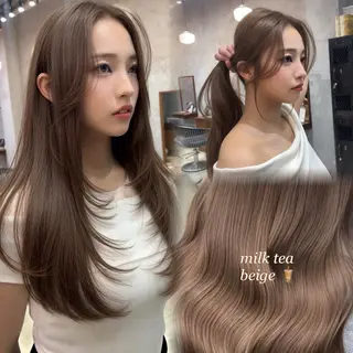 ロング 縮毛矯正/美髪カラー 松田空優哉のヘアスタイル