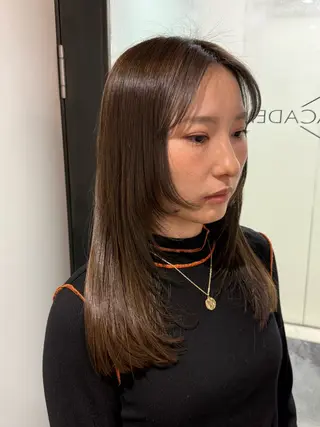 セミロング カラー/パ ーマ/松野和志のヘアスタイル