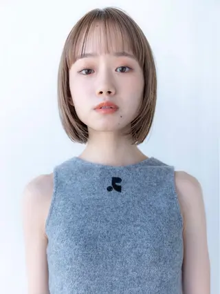 ミディアム ボブ/顔まわりレイヤ ー/新宿/KOKIのヘアスタイル