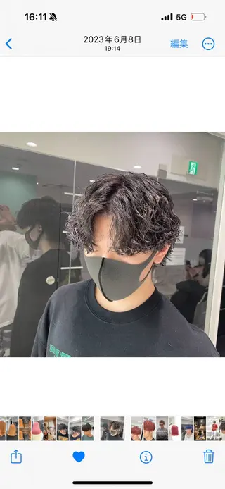 ミディアム パーマ ヘアアレンジ メンズ SALOWIN藤沢店所属・艶カラー の達人のヘアスタイル