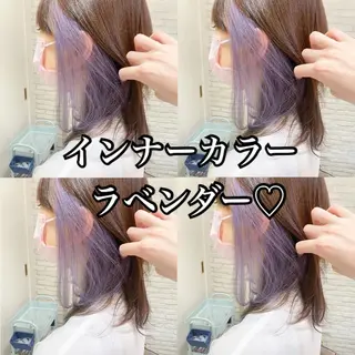 ミディアム カラー 横浜🍒ルーツカラー エクステ／RIEのヘアスタイル