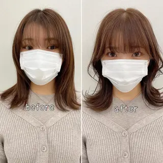 ミディアム カラー COA GINZA 空也/前髪/顔まわりのヘアスタイル