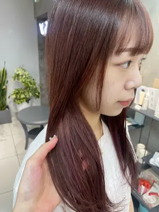 セミロング カラー ボブ/透明感ベージュ 🫧クルミ🌟のヘアスタイル