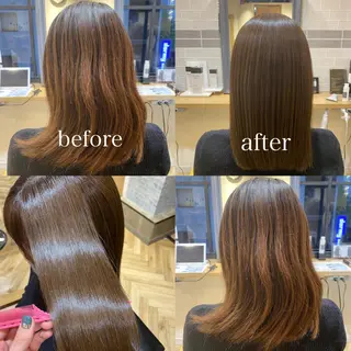 セミロング 艶カラー/韓国顔周り 🎀mamiのヘアスタイル