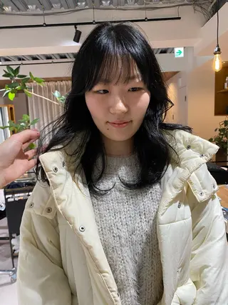 セミロング カラー iroha/ n.w.h🎀のヘアスタイル