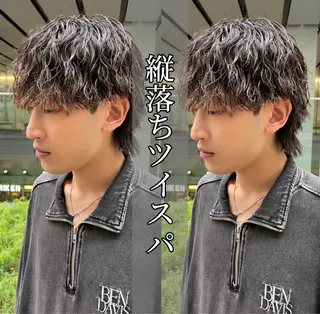 ショート カラー パーマ ヘアアレンジ メンズ 亀井隆汰/メンズ専門 パーマ特化美容師のヘアスタイル