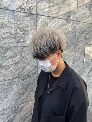 ショート カラー パーマ ヘアアレンジ メンズ アイブロウ スパイキー/フェザー /波巻き/かいとのヘアスタイル